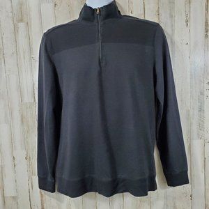5/$25 Calvin Klein Mens Pullover Shirt S? Black 1/4 Zip Lightweight Long Sleeve